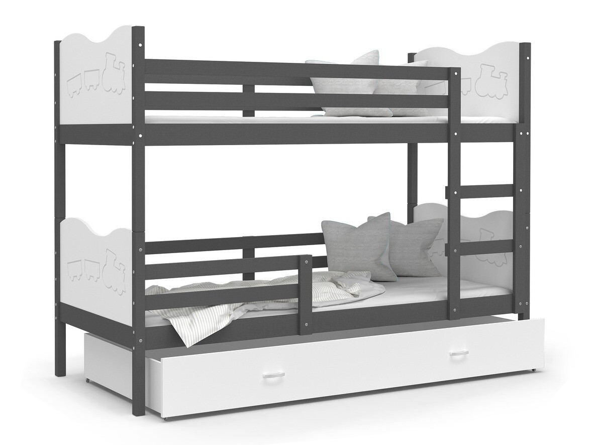 Dviaukštė lova Aurora 111 (Pilka)