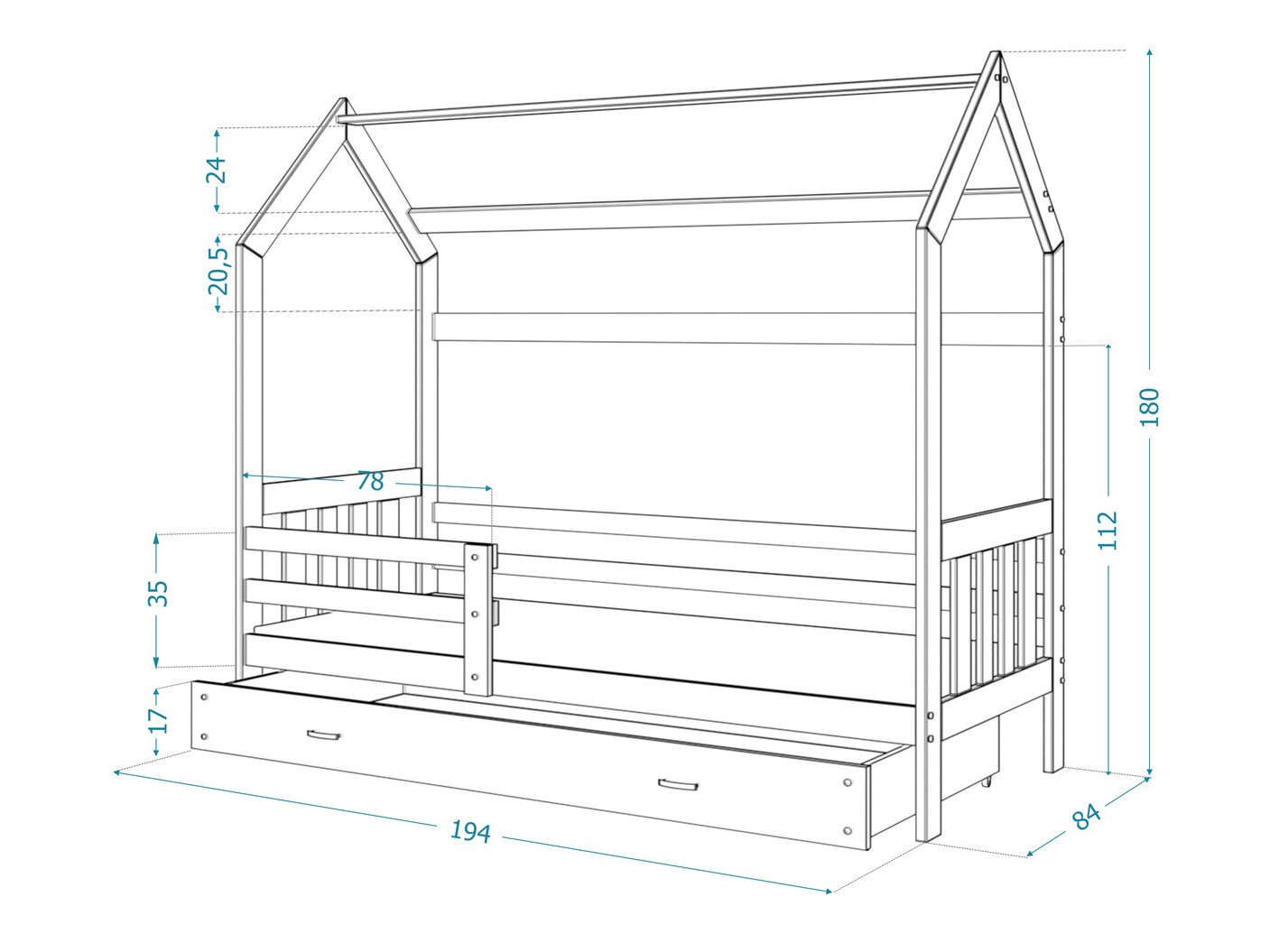 Lova Aurora 123 (Balta)