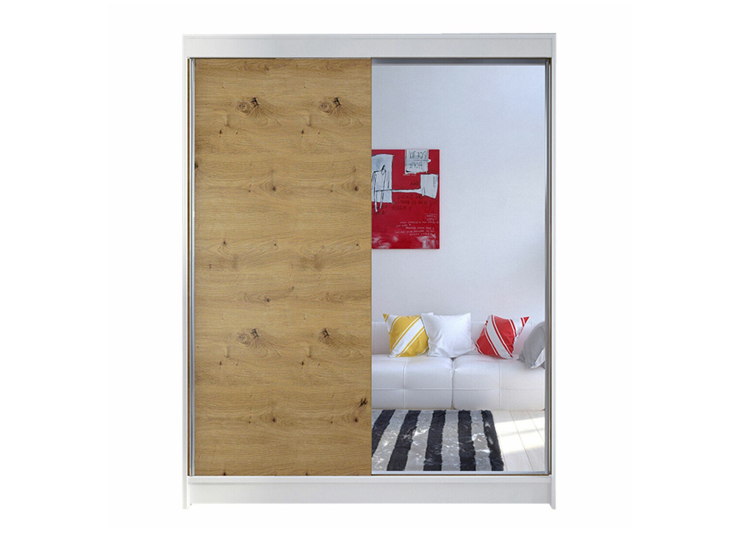 Spinta Closico Vastor I (Balta + Artisan ąžuolas)