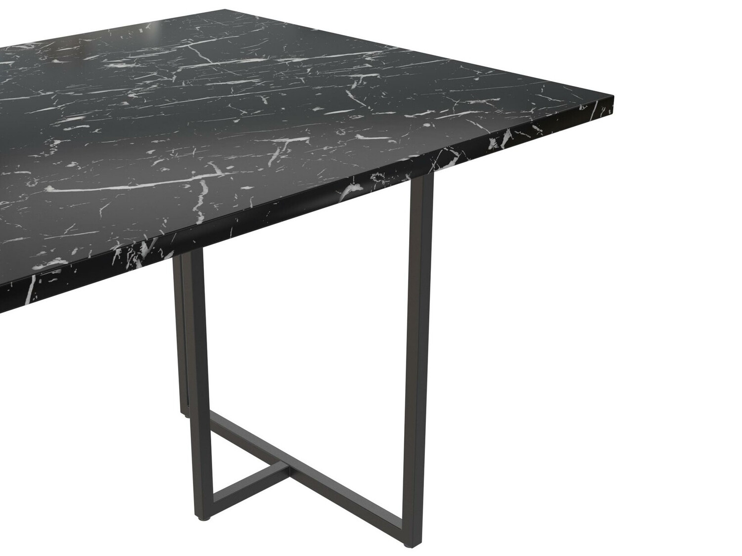 Stalas CosmoLiving by Cosmopolitan 122 (Juoda + Juodas marmuras)