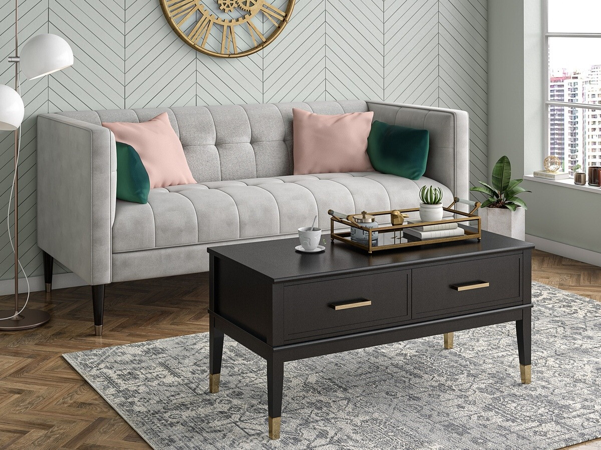 Žurnalinis staliukas transformeris CosmoLiving by Cosmopolitan Belromu 105 (Juoda)