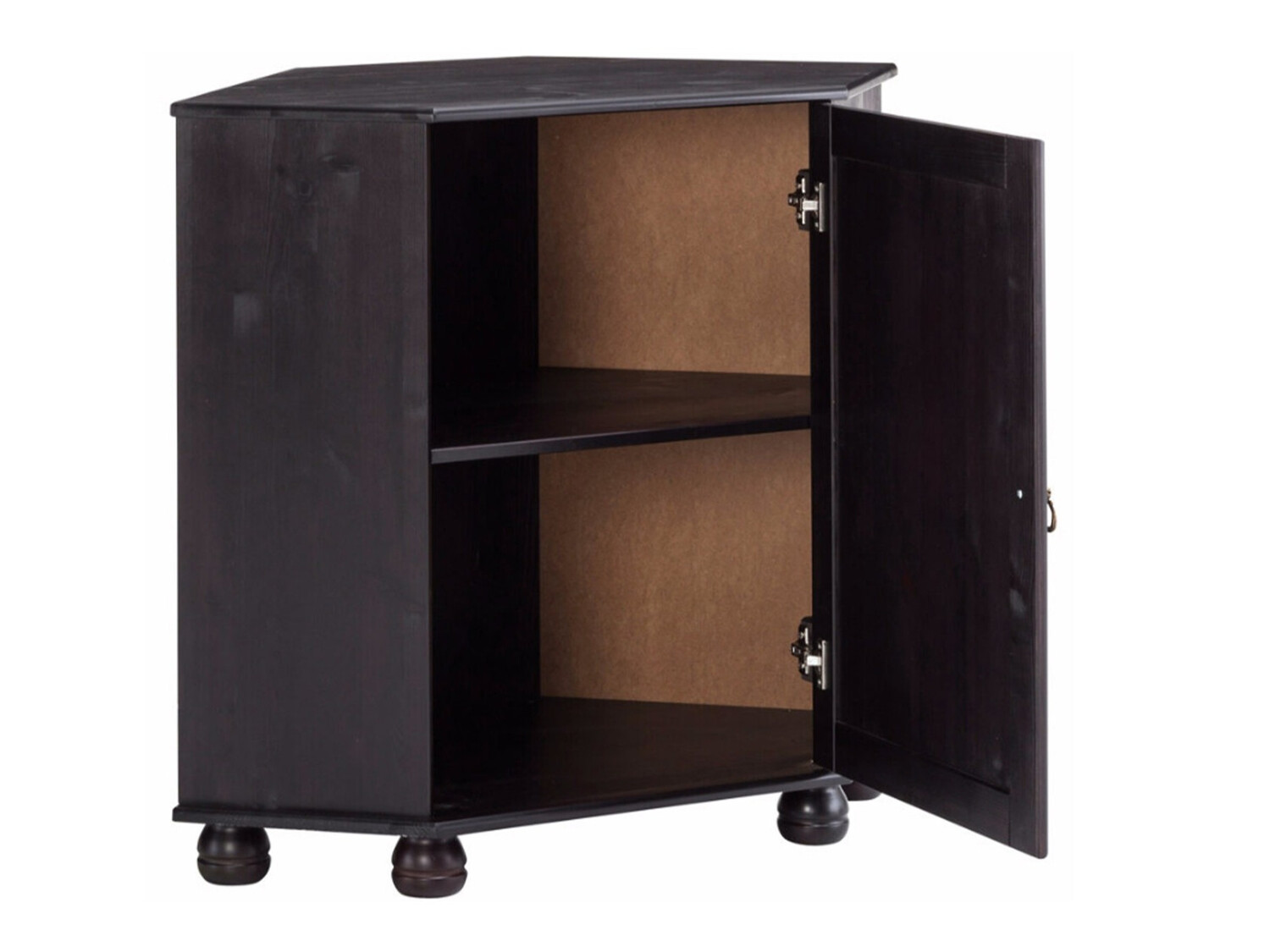 Kampinė spintelė Nolcore 105 (Tamsi ruda)