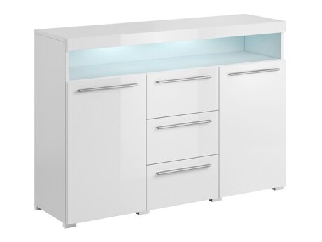 Komoda Torvire 110 (Balta + Blizgi balta)