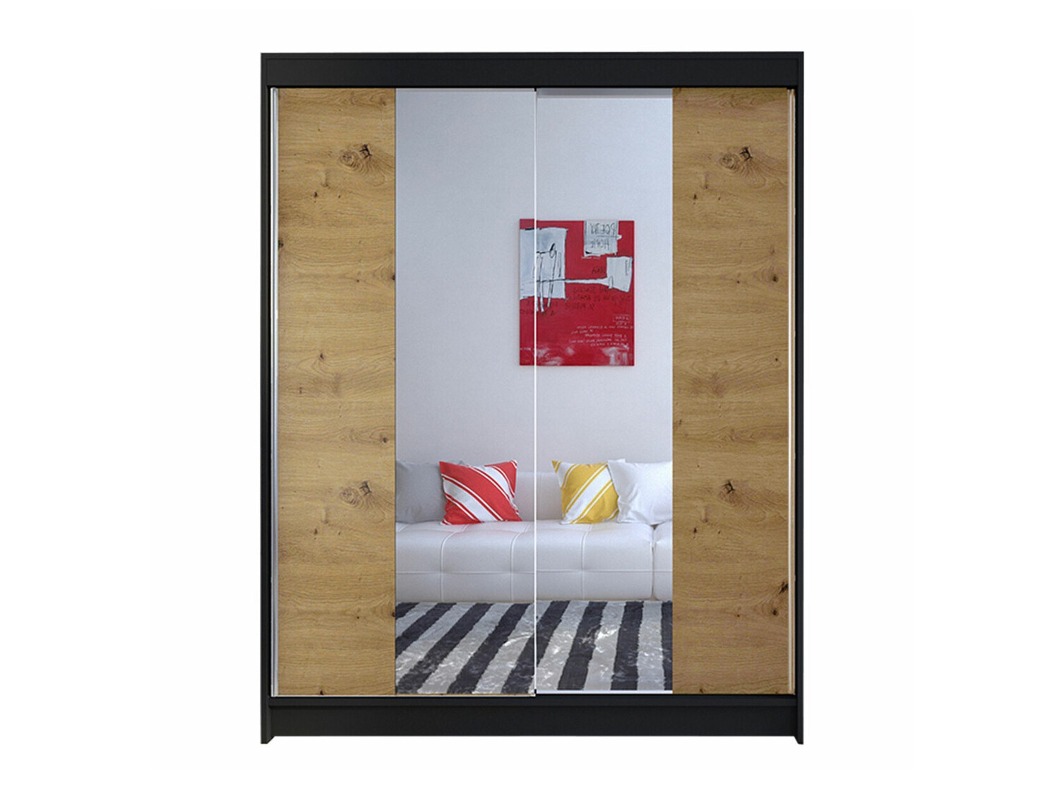 Spinta Closico 141 (Juoda + Artisan ąžuolas)