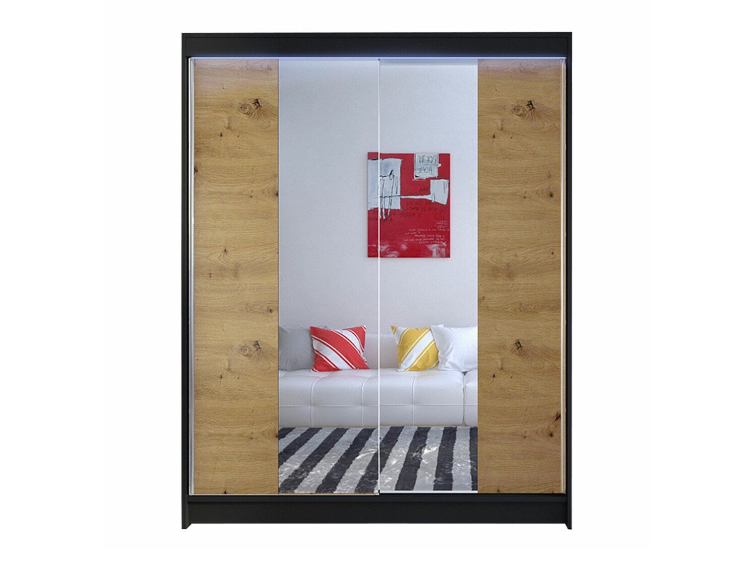 Spinta Closico Vastor II (Juoda + Artisan ąžuolas)