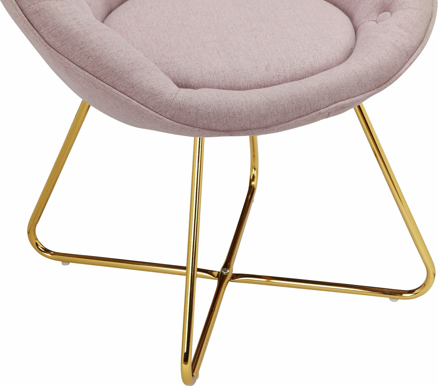 Fotelis Denton 416 (Šviesi rožinė + Auksinė)