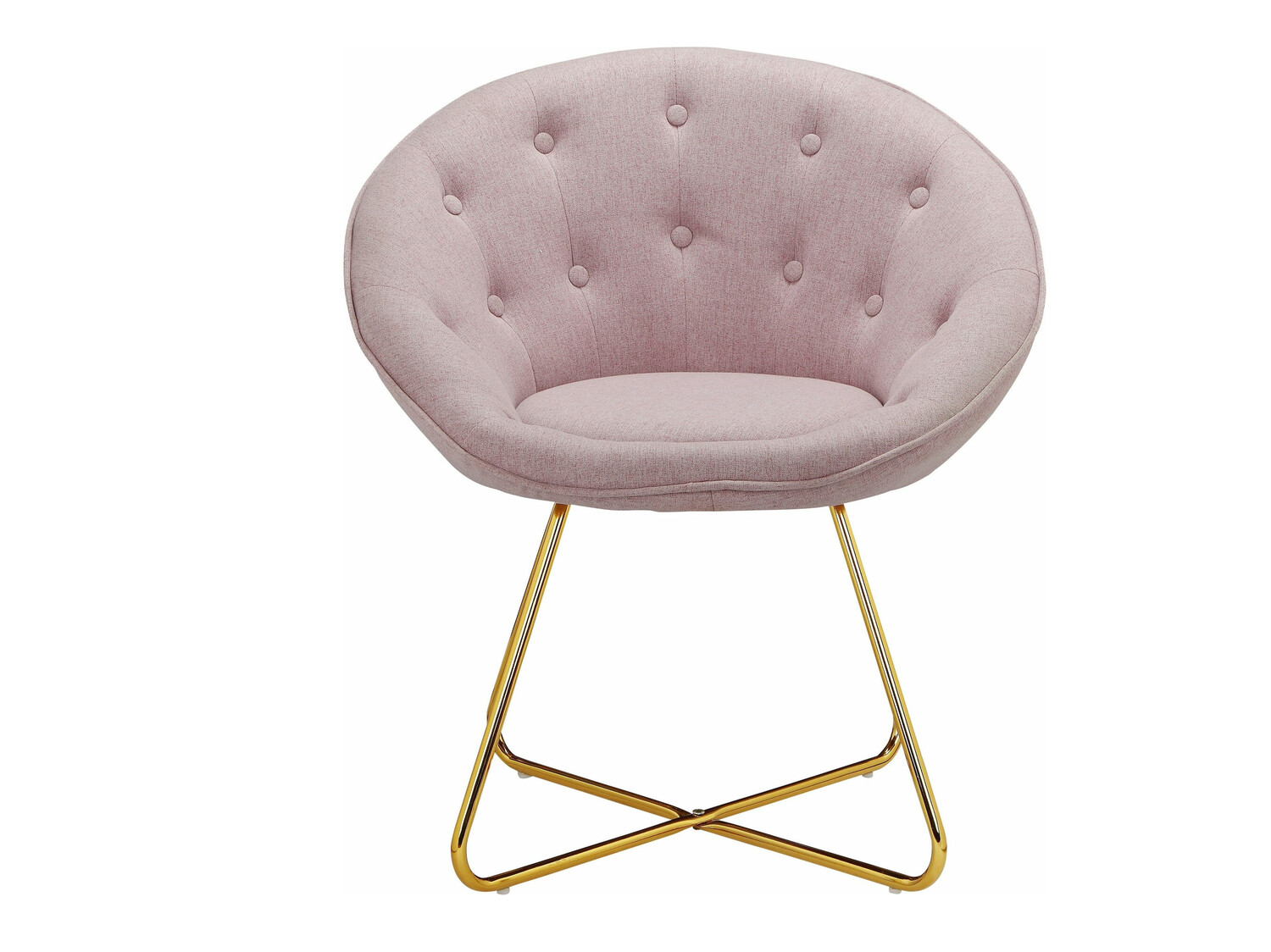 Fotelis Denton 416 (Šviesi rožinė + Auksinė)