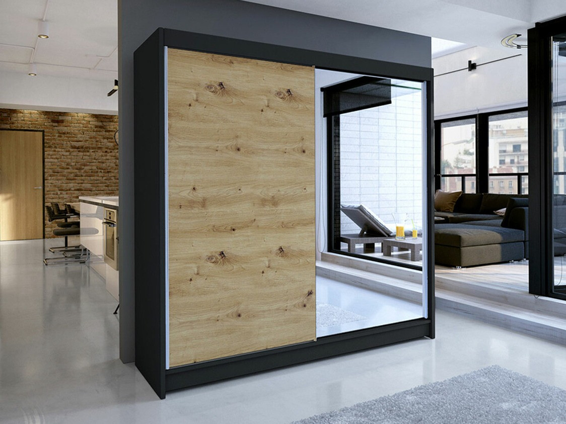 Spinta Closico 137 (Juoda + Artisan ąžuolas)