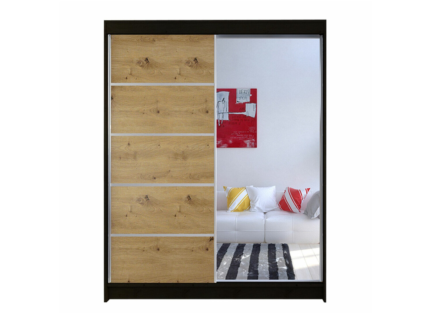 Spinta Closico Vastor III (Juoda + Artisan ąžuolas)