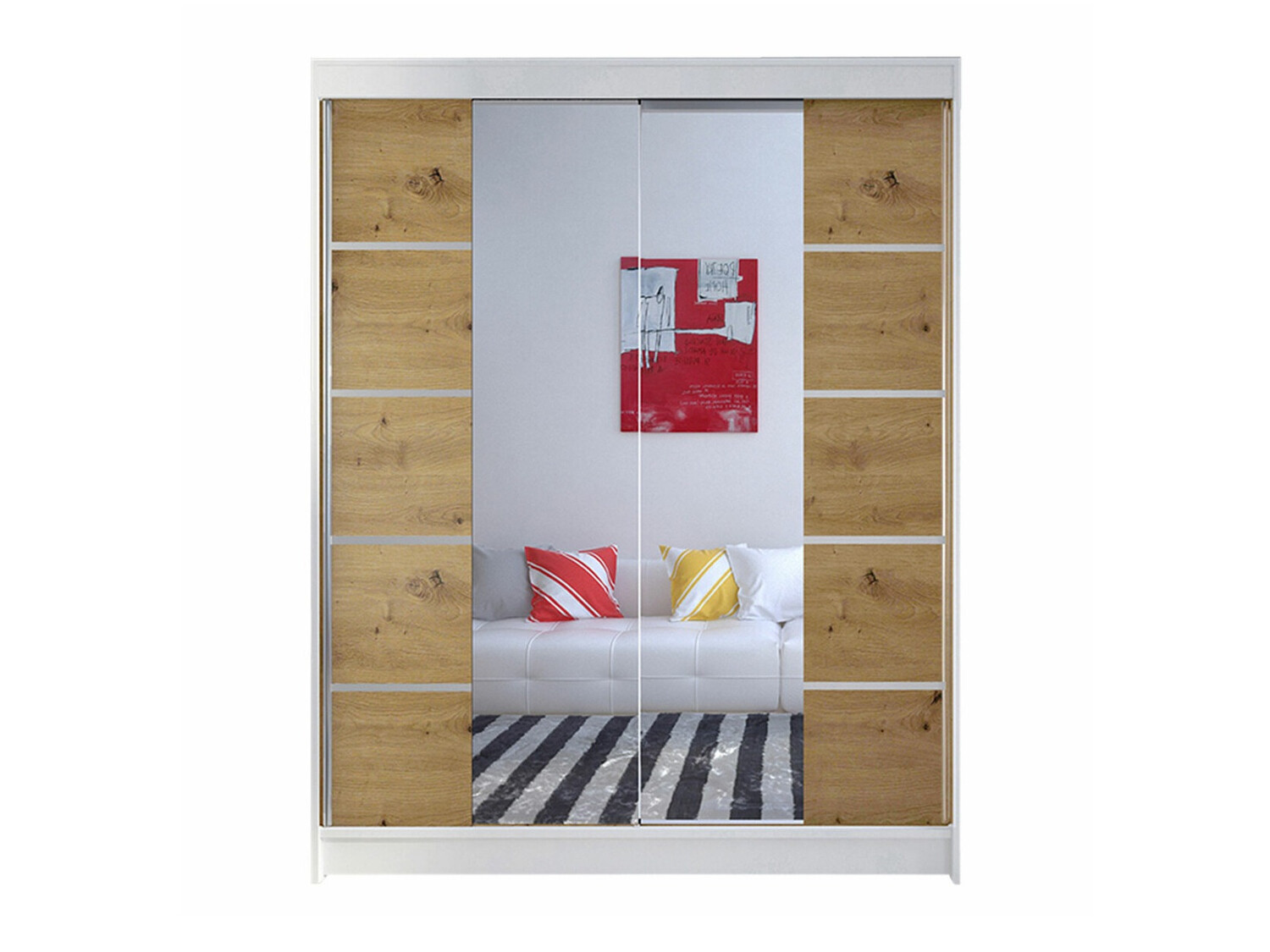 Spinta Closico Vastor V (Balta + Artisan ąžuolas)