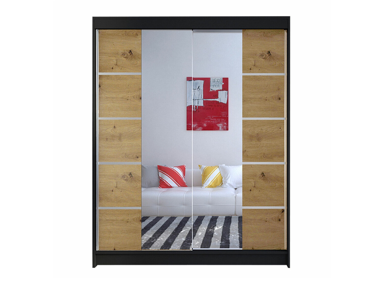 Spinta Closico Vastor V (Juoda + Artisan ąžuolas)