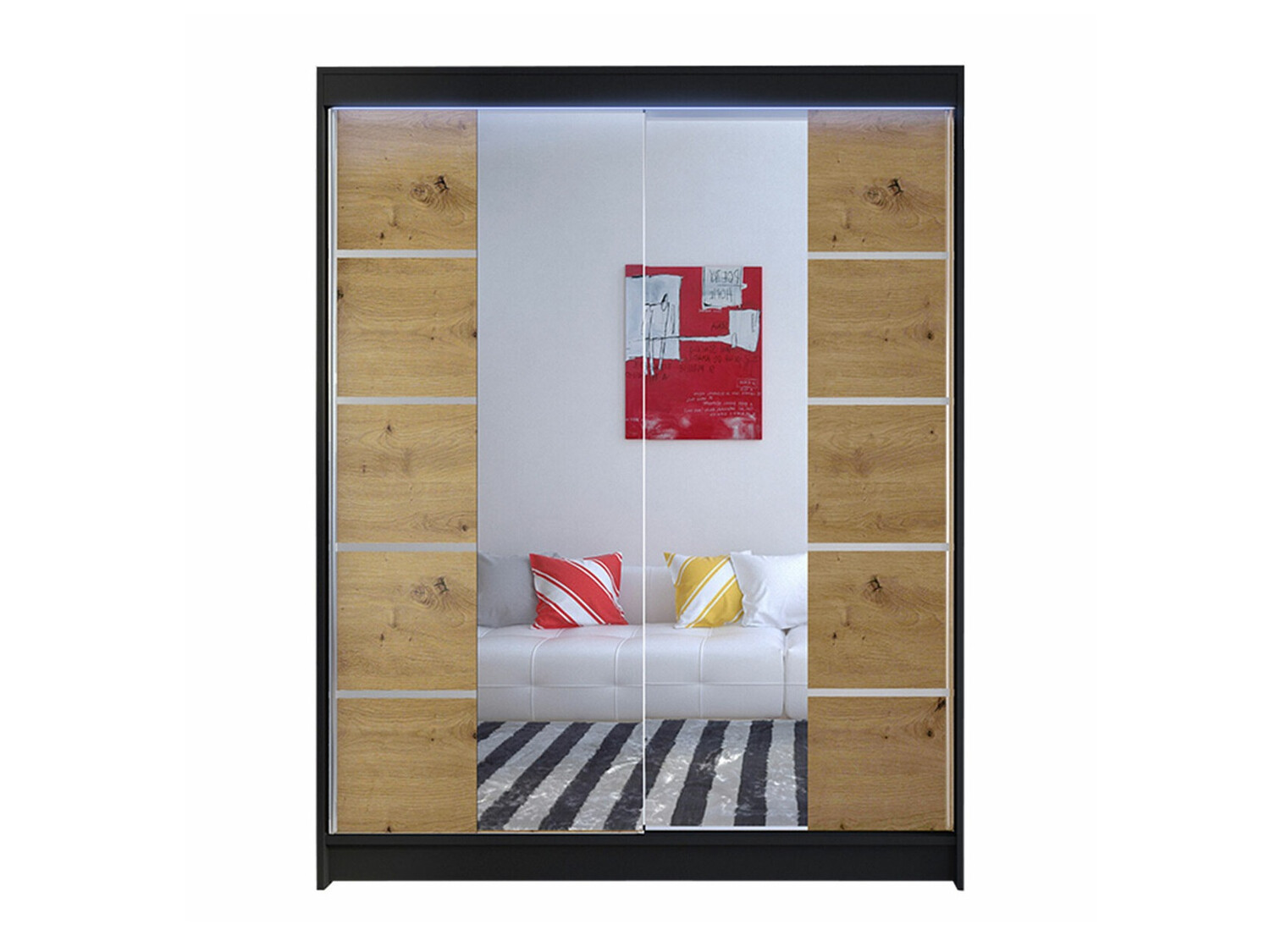 Spinta Closico Vastor V (Juoda + Artisan ąžuolas)