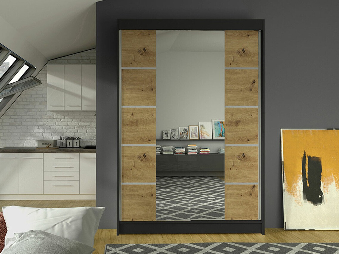 Spinta Closico 151 (Juoda + Artisan ąžuolas)