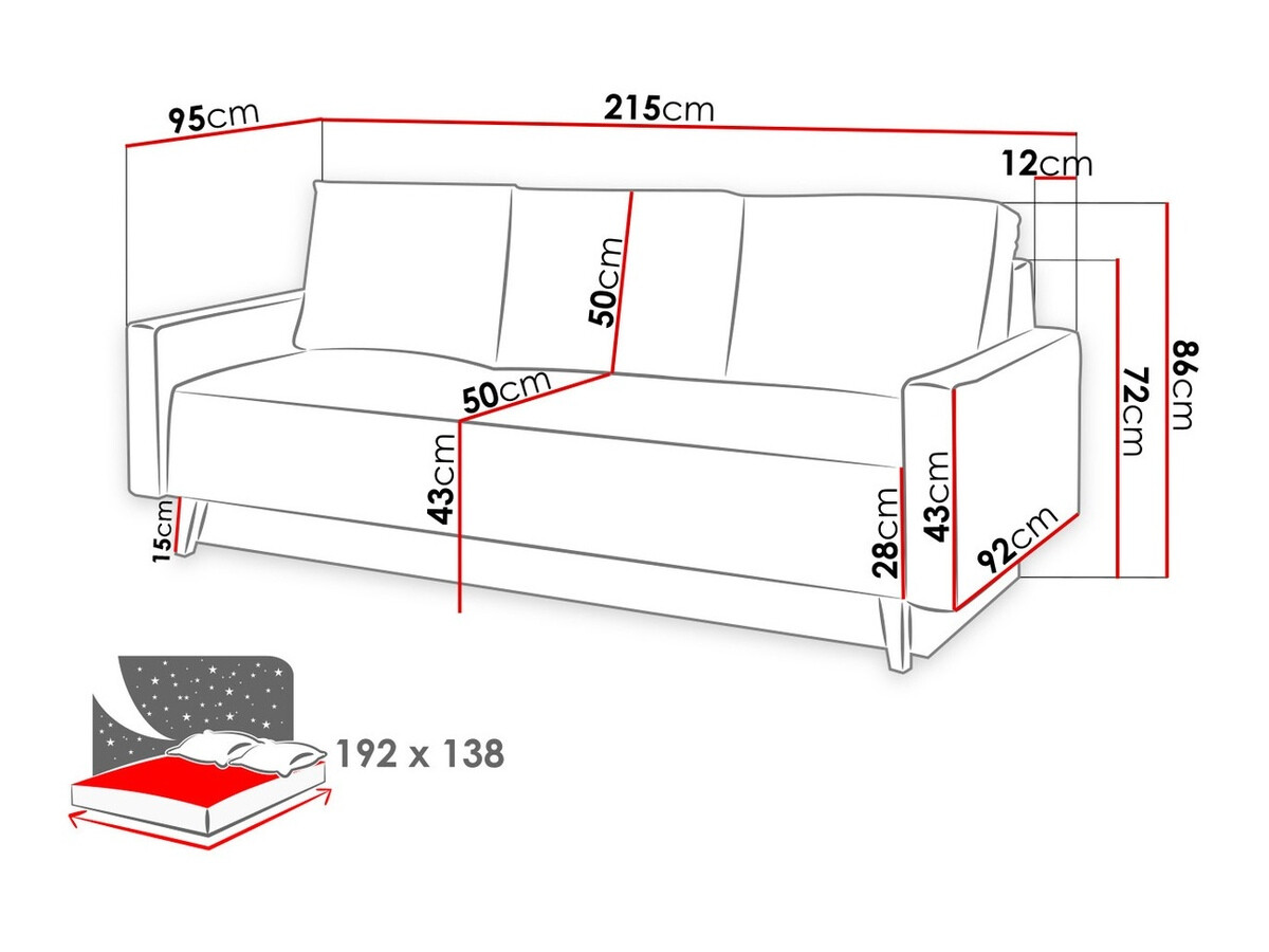 Sofa lova Delbene 101 (Moric 03)