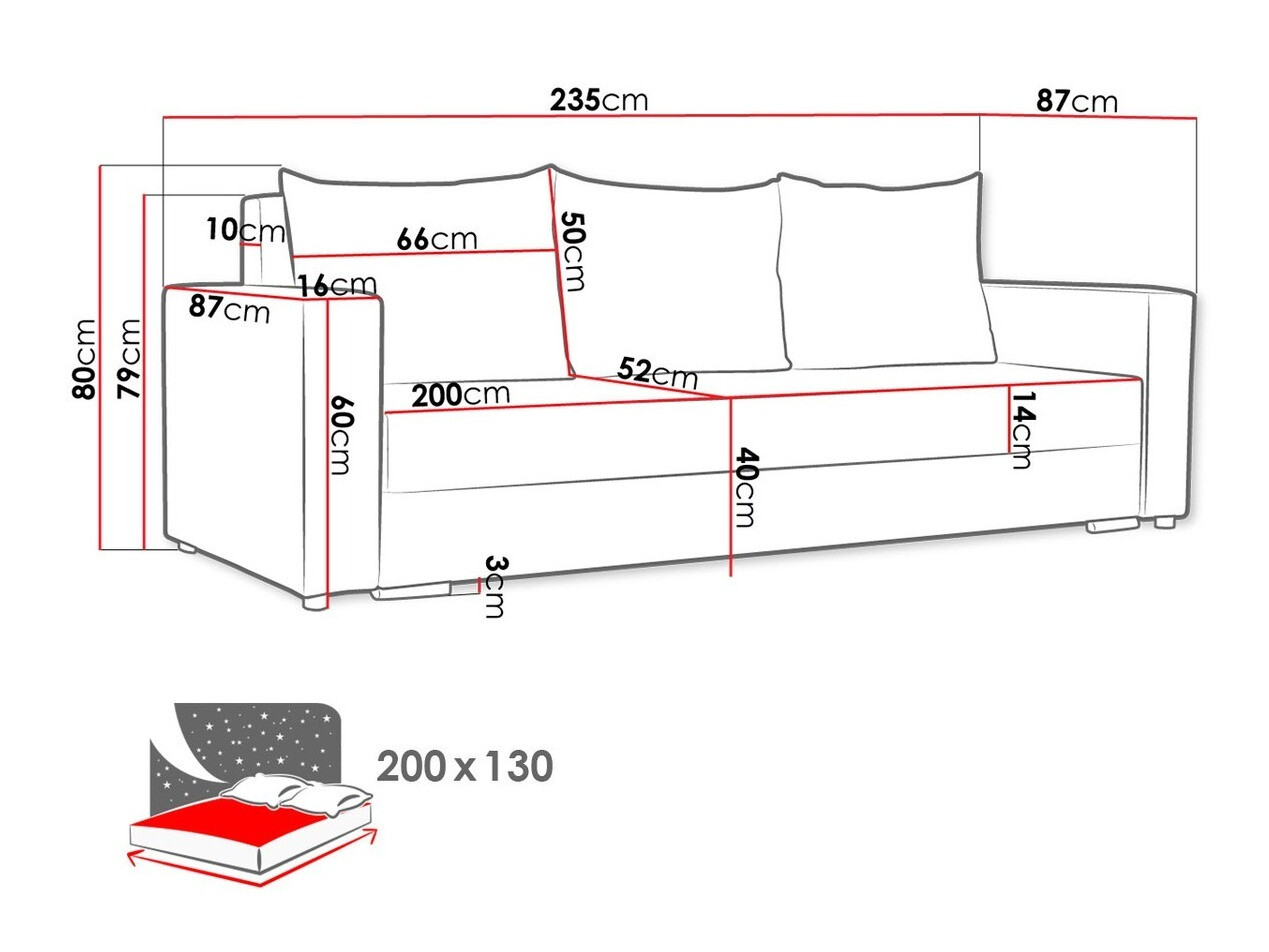 Sofa lova Muncie 104 (Mikrofaza 0014 + Mikrofaza 0015)