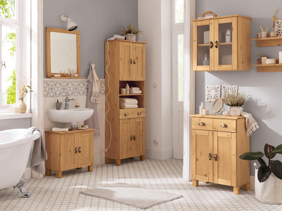 Pakabinama vonios spintelė Serelbu 102 (Pušis)