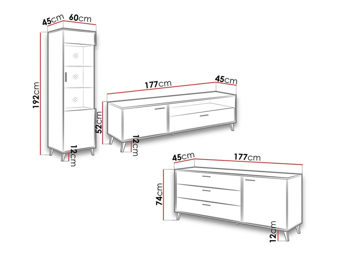 Svetainės komplektas Charlotte F105