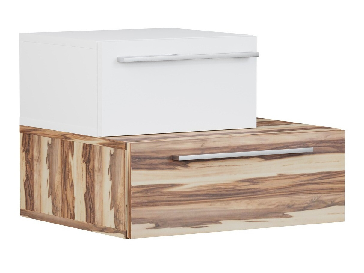 Naktinis staliukas Omaha C104 (Balta + Baltimore Riešutas)