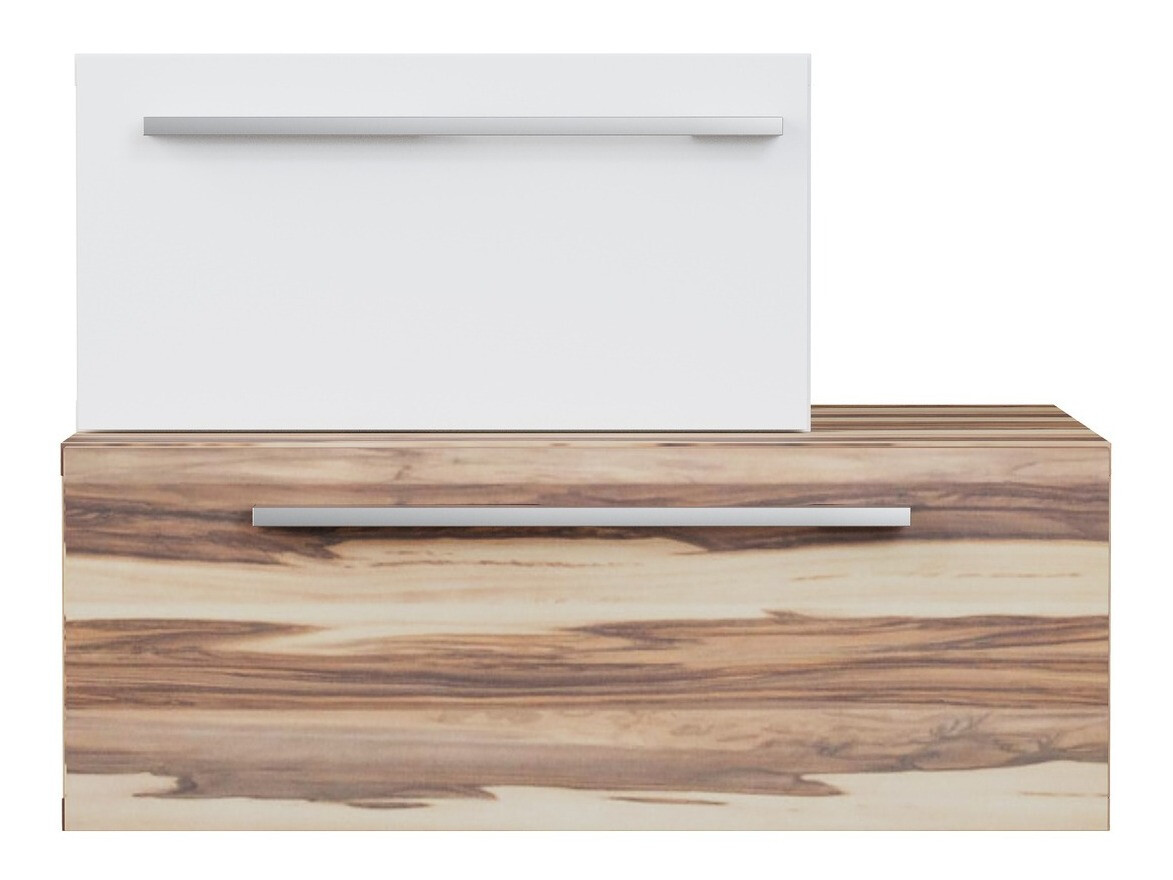 Naktinis staliukas Omaha C104 (Balta + Baltimore Riešutas)