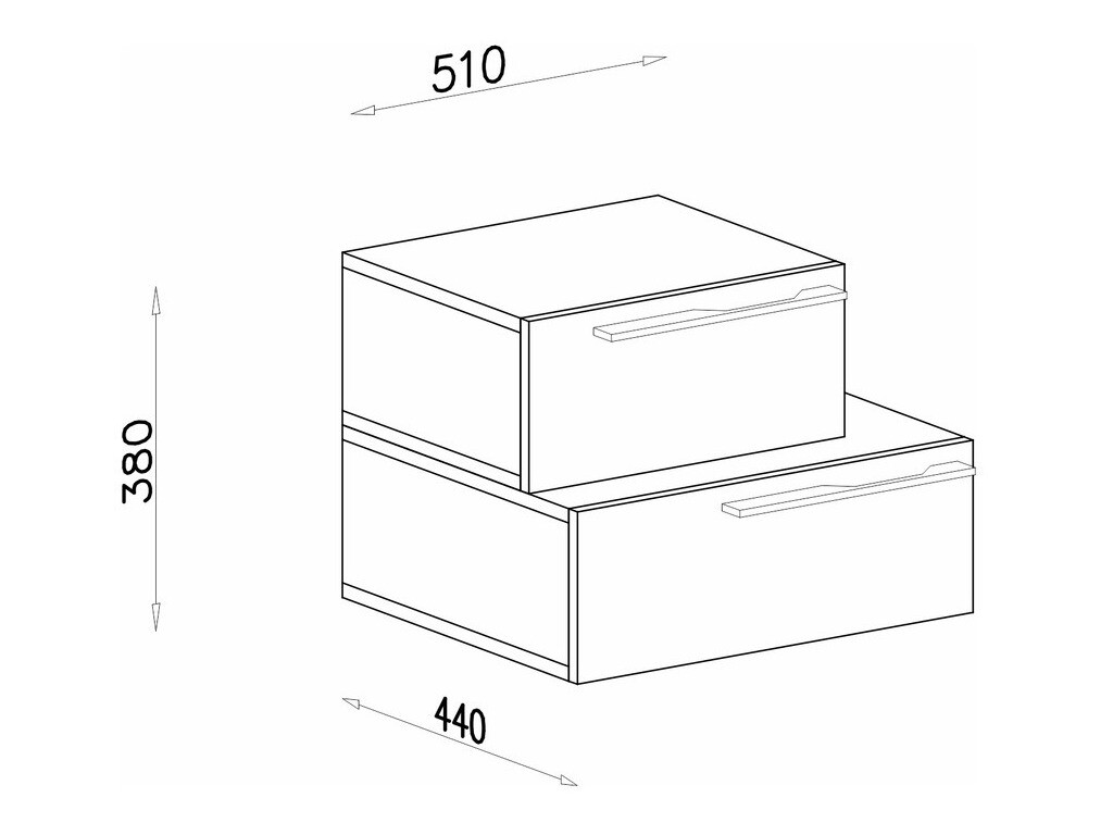 Naktinis staliukas Omaha C104 (Balta + Baltimore Riešutas)
