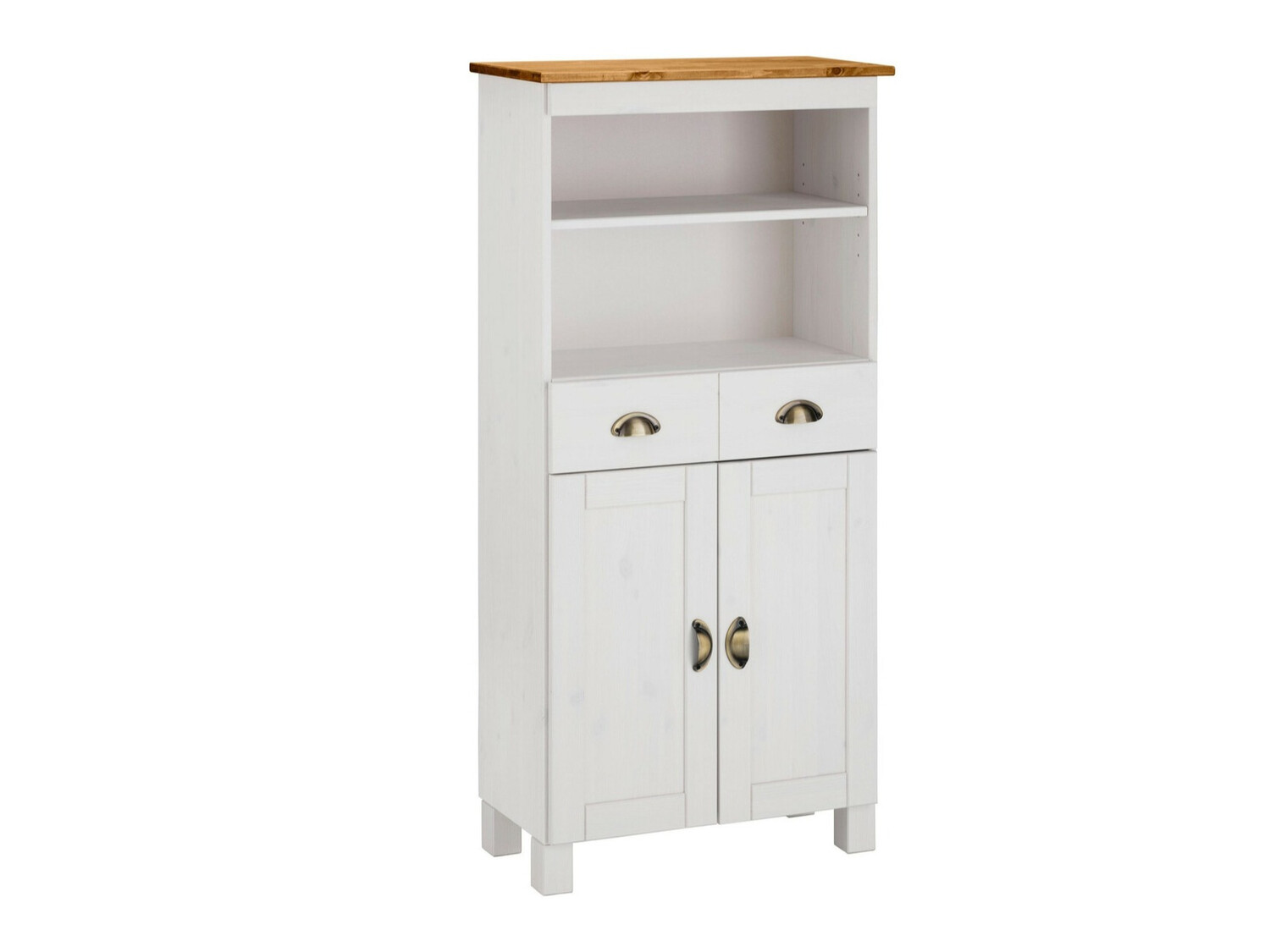 Pastatoma vonios spintelė Serelbu 105 (Balta + Šviesi ruda)