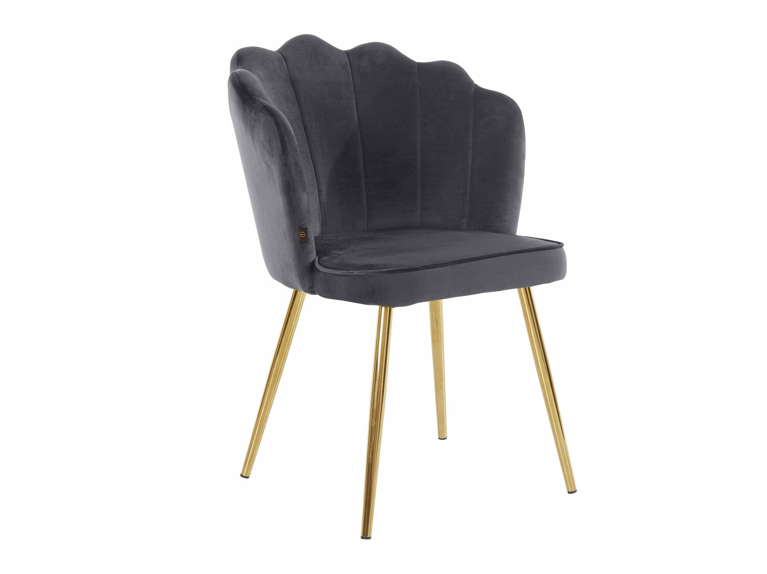 Kėdžių komplektas Denton 595 (Pilka + Auksinė)