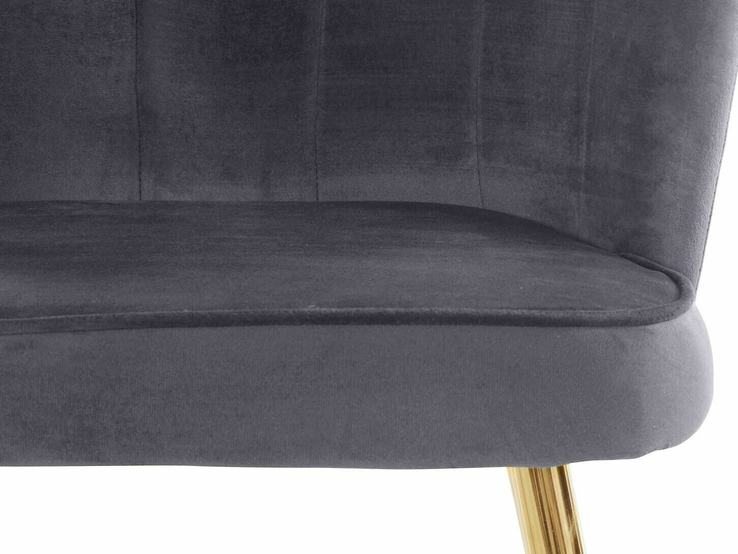 Kėdžių komplektas Denton 595 (Pilka + Auksinė)