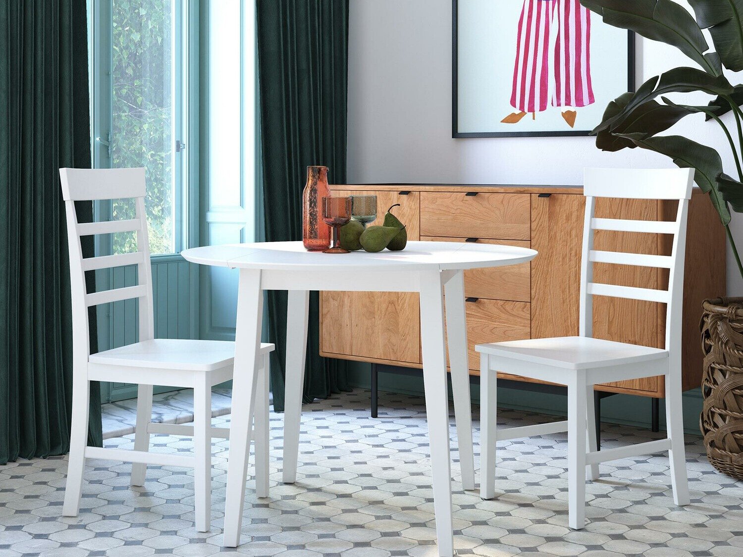 Valgomojo komplektas Novogratz 165 (Balta)