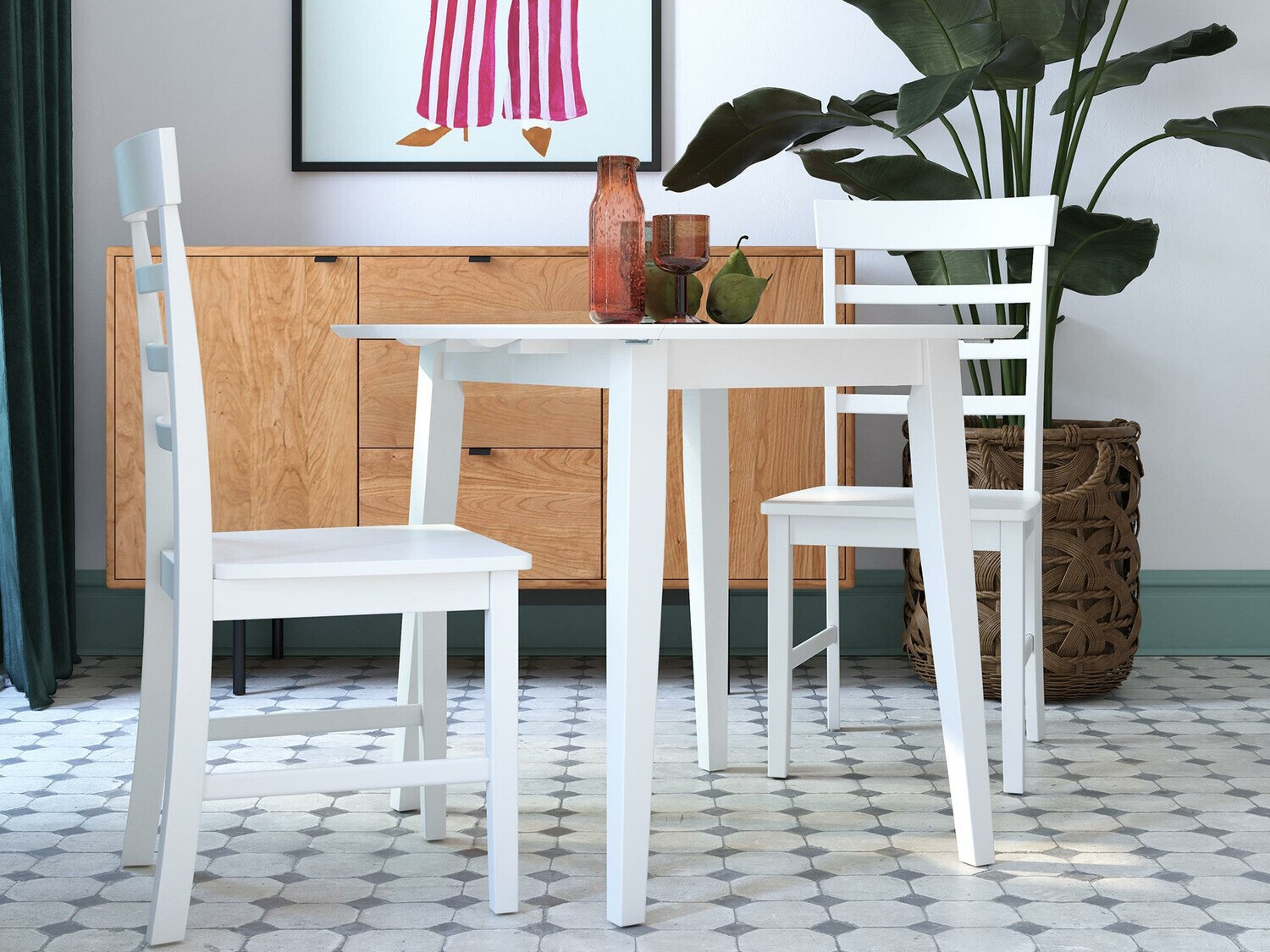 Valgomojo komplektas Novogratz 165 (Balta)