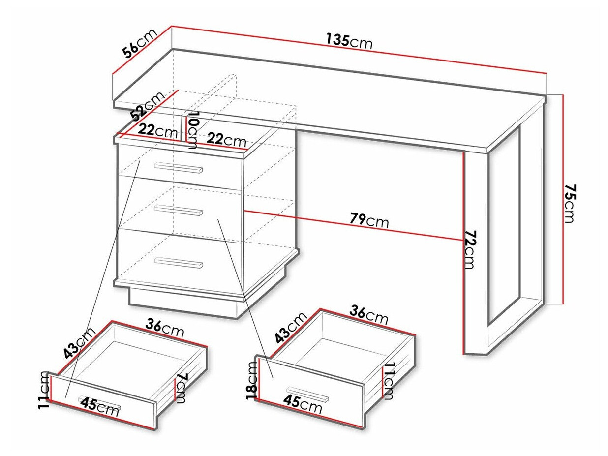 Darbo stalas Tenodeu 107