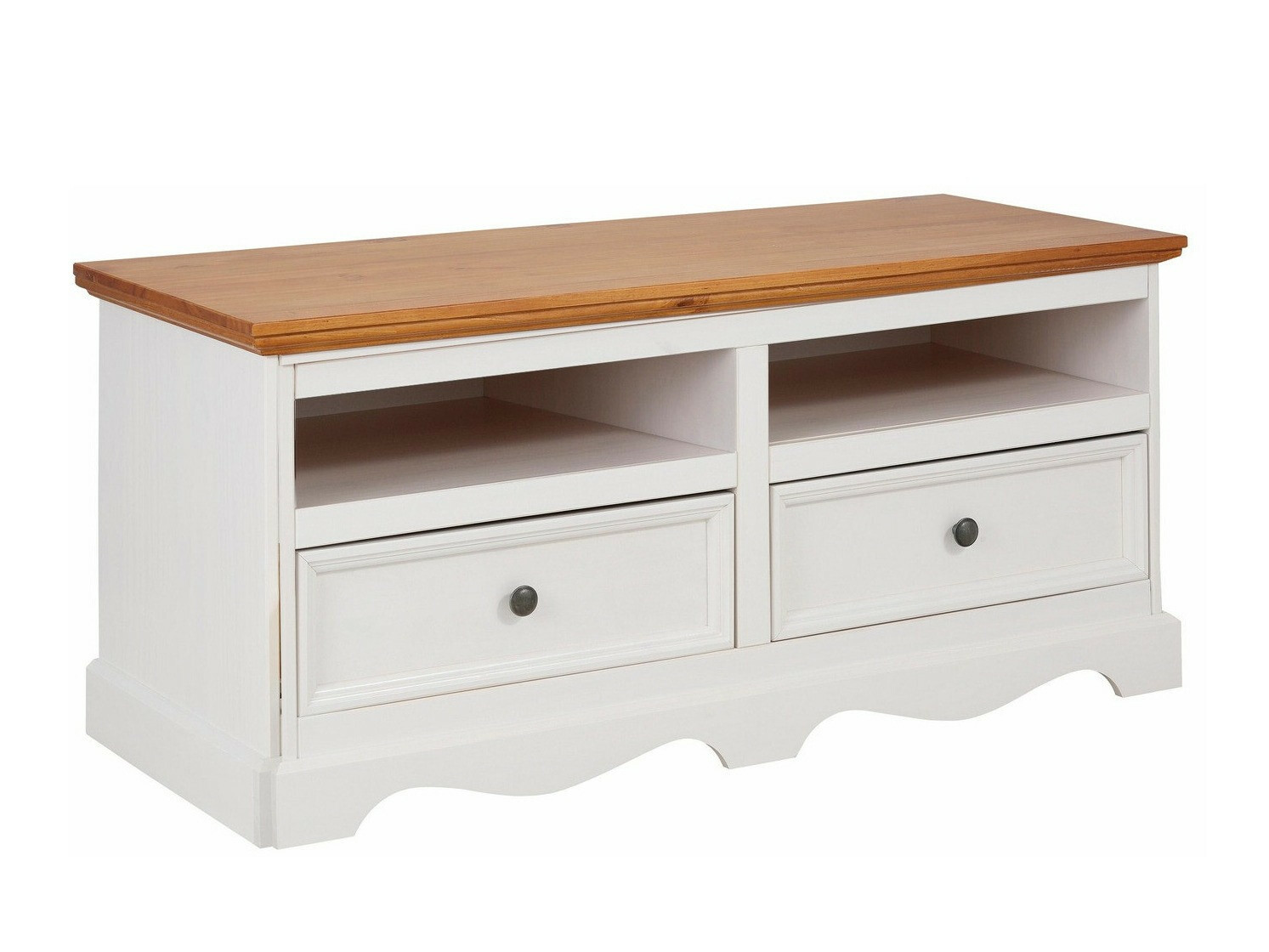 TV staliukas Fentivo 102 (Balta + Medaus ąžuolas)