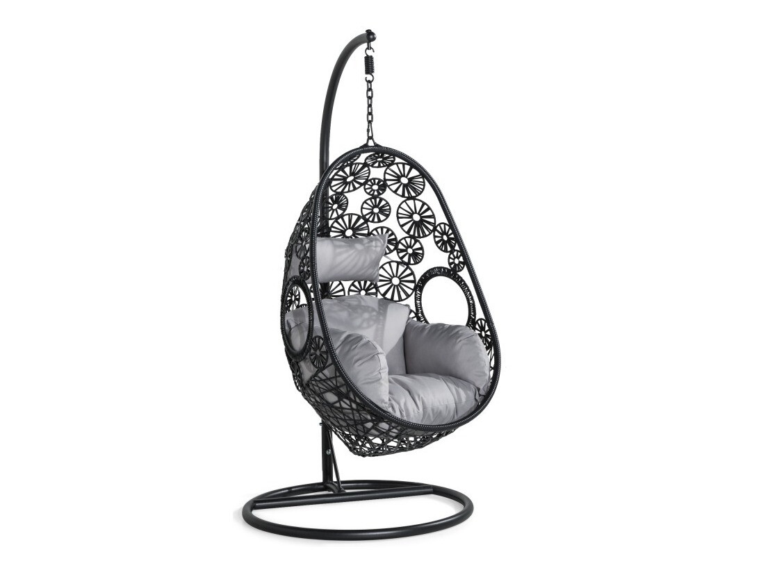 Supamas krėslas Comfort Garden 1566 (Juoda + Pilka)