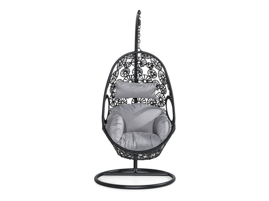 Supamas krėslas Comfort Garden 1566 (Juoda + Pilka)