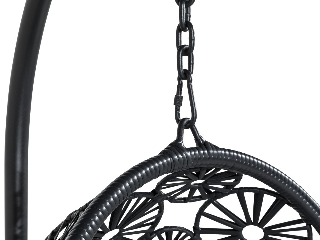 Supamas krėslas Comfort Garden 1566 (Juoda + Pilka)