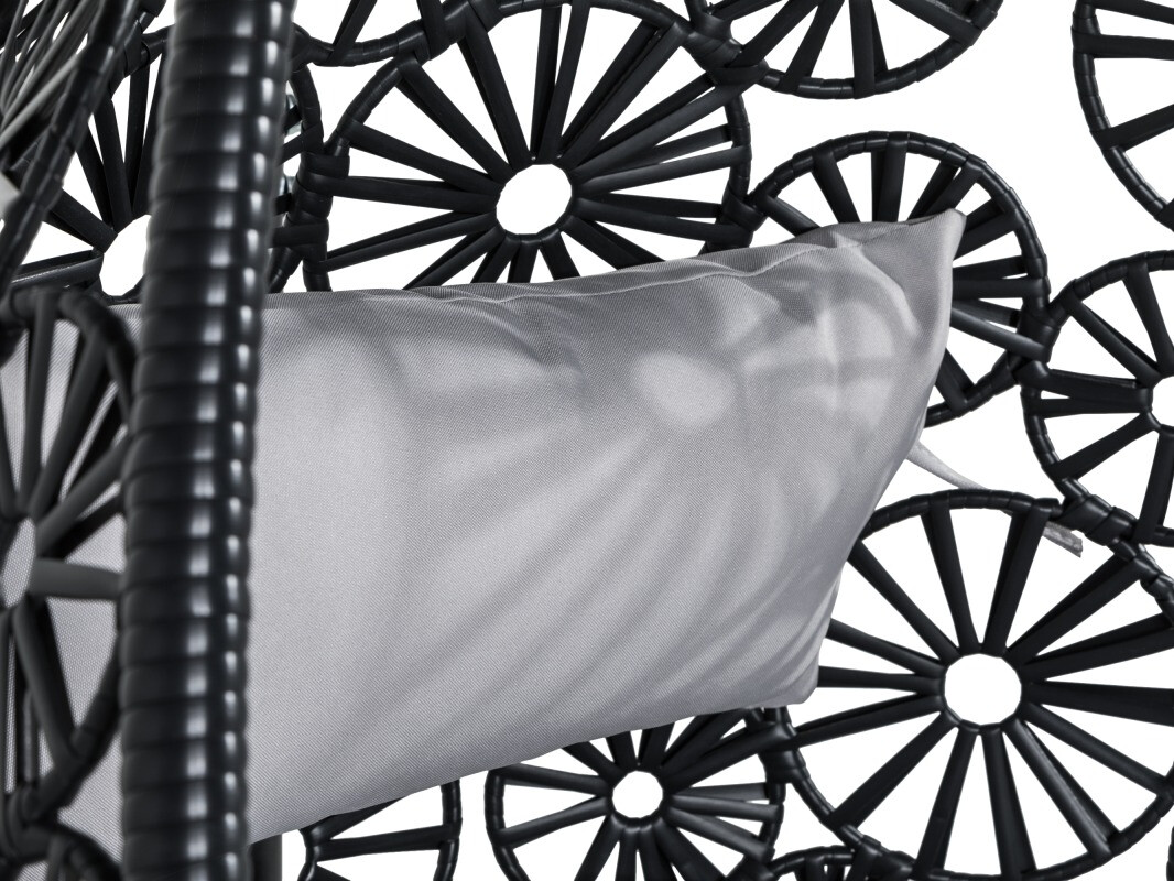 Supamas krėslas Comfort Garden 1566 (Juoda + Pilka)