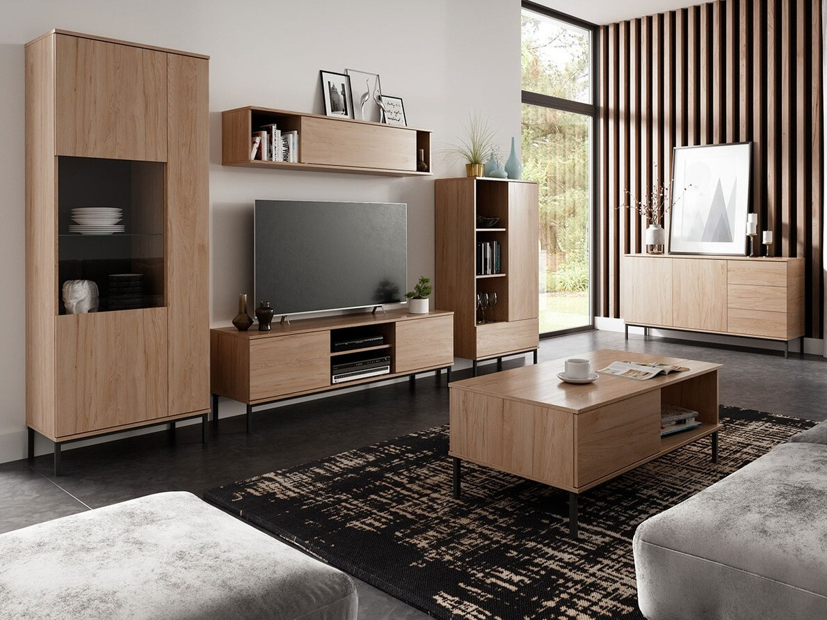 Svetainės komplektas Lomsore 107 (Šviesus medis)