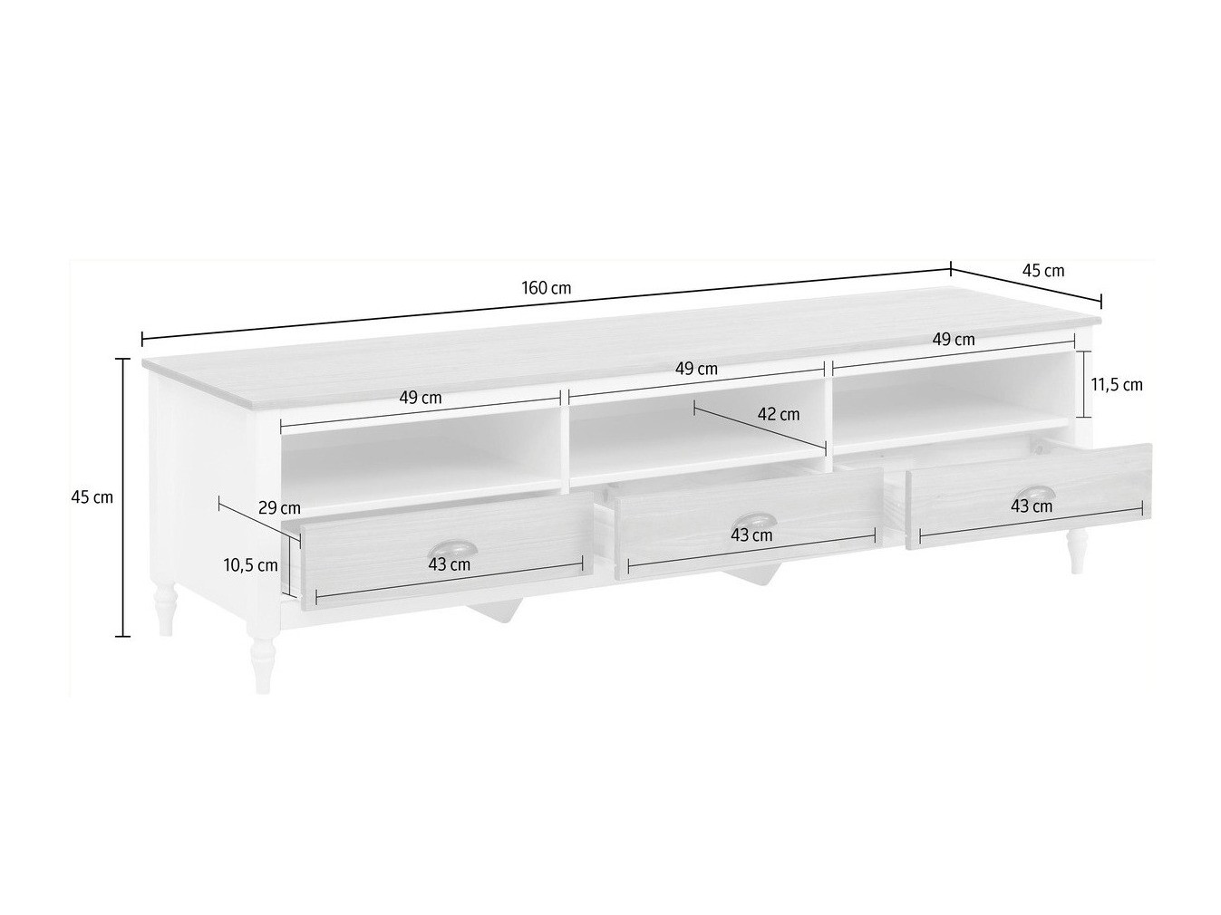 TV staliukas Domflou 101