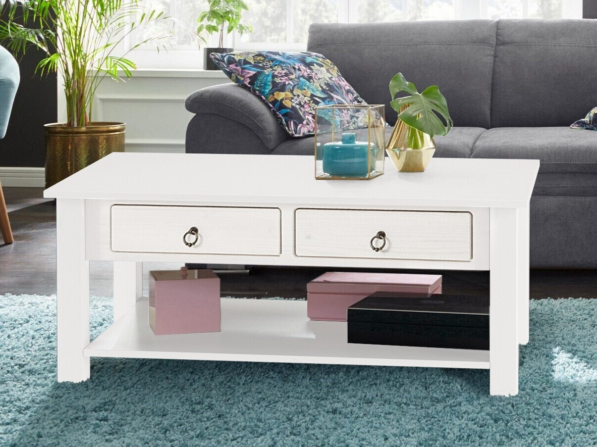 Žurnalinis staliukas Denton 120 (Balta)