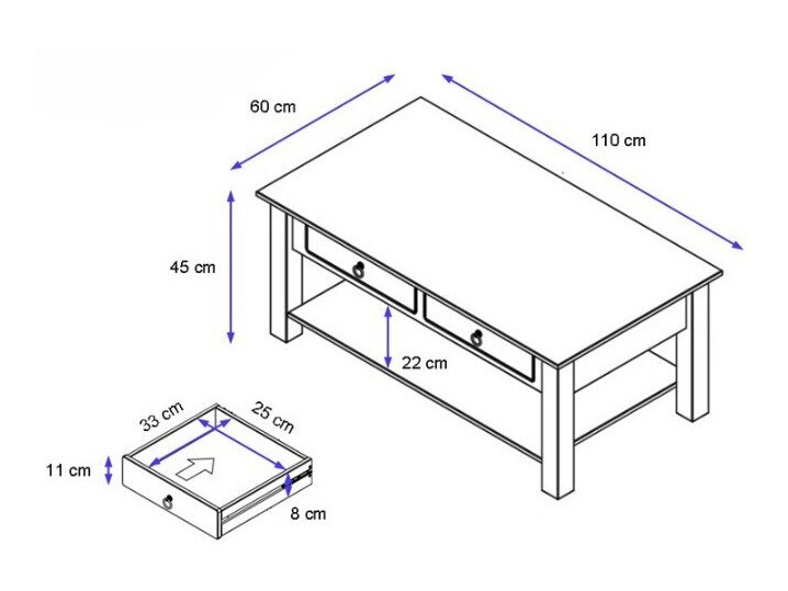 Žurnalinis staliukas Denton 120 (Tamsi ruda)