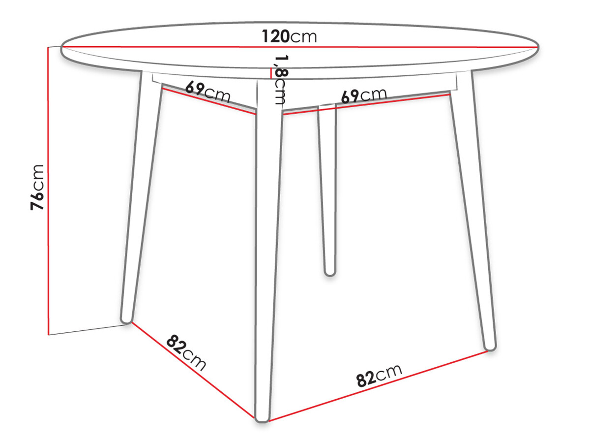 Stalas Racine 118 (Juoda)