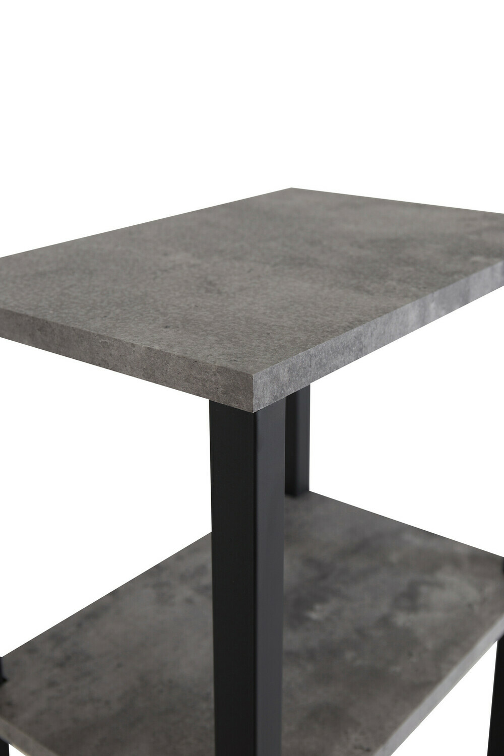 Šoninis staliukas Dallas 260 (Betonas + Juoda)