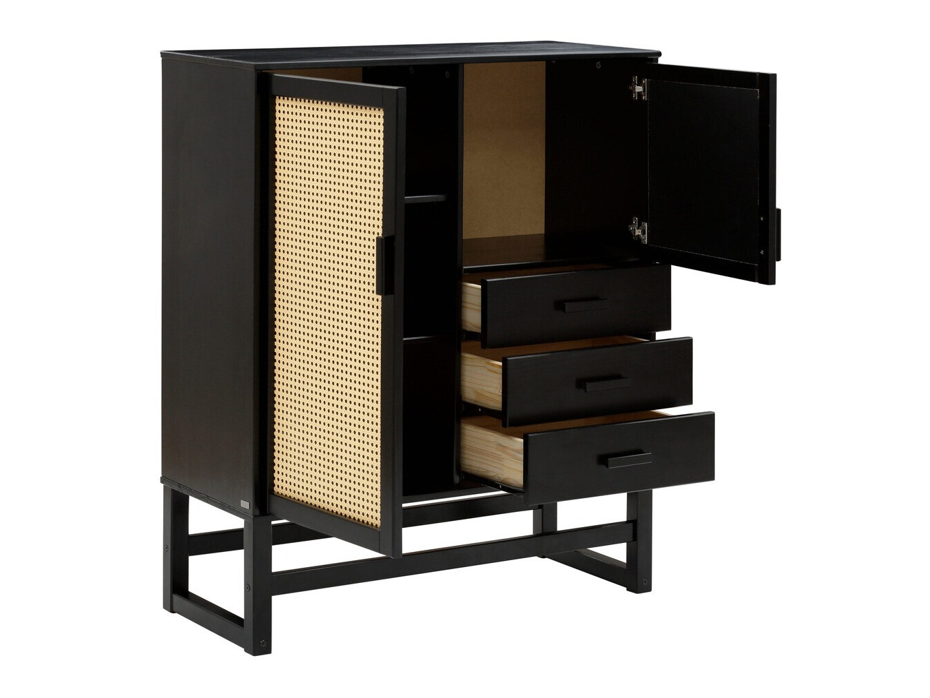 Komoda Nucalu 104 (Juoda + Šviesi ruda)