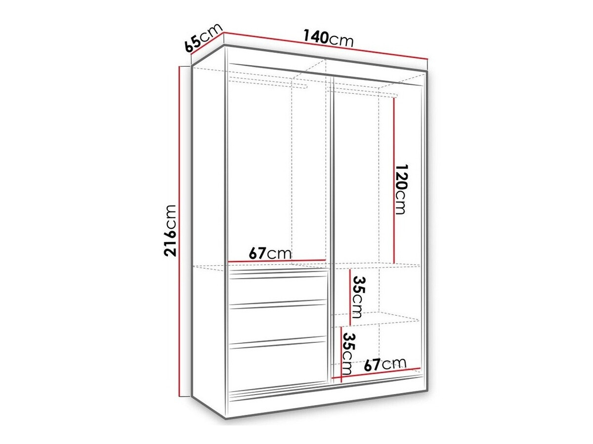 Spinta Toledo 115 (Ąžuolas lefkas + Matinė juoda)