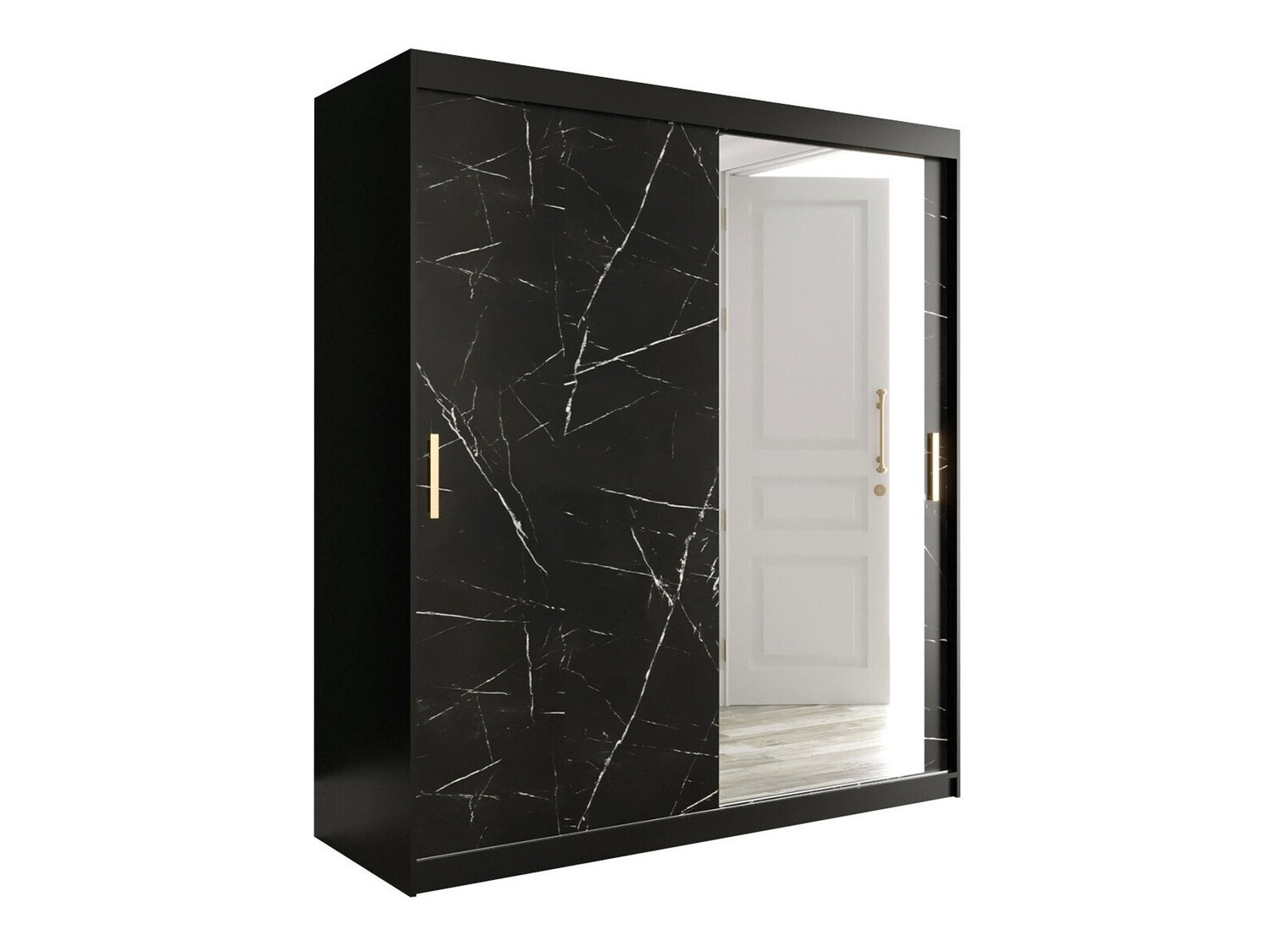 Spinta Hartford 261 (Matinė juoda + Juodas marmuras)