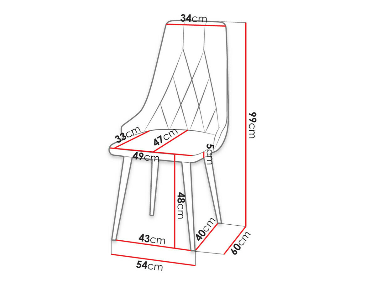 Valgomojo komplektas Racine 125 (Juoda + Magic Velvet 2250)