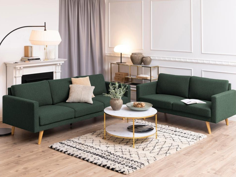 Žurnalinis staliukas Norsica 554 (Auksinė + Baltas marmuras)