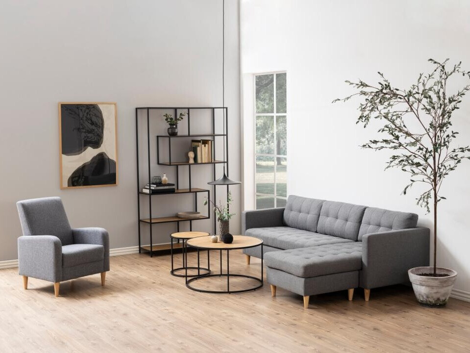 Žurnalinis staliukas Norsica Sevferi 188 (Juoda + Laukinis ąžuolas)