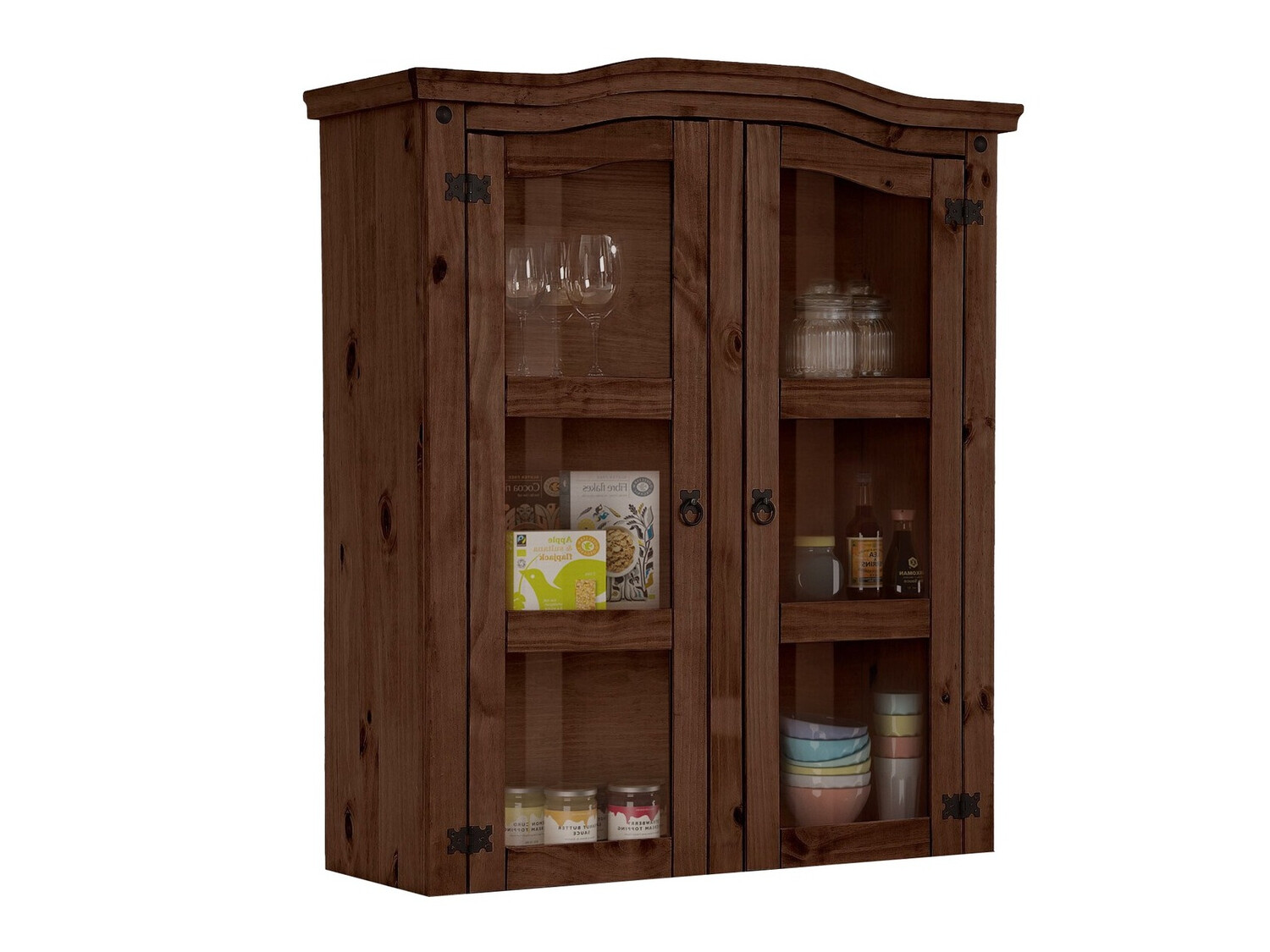 Rudos pakabinamos svetainės lentynos