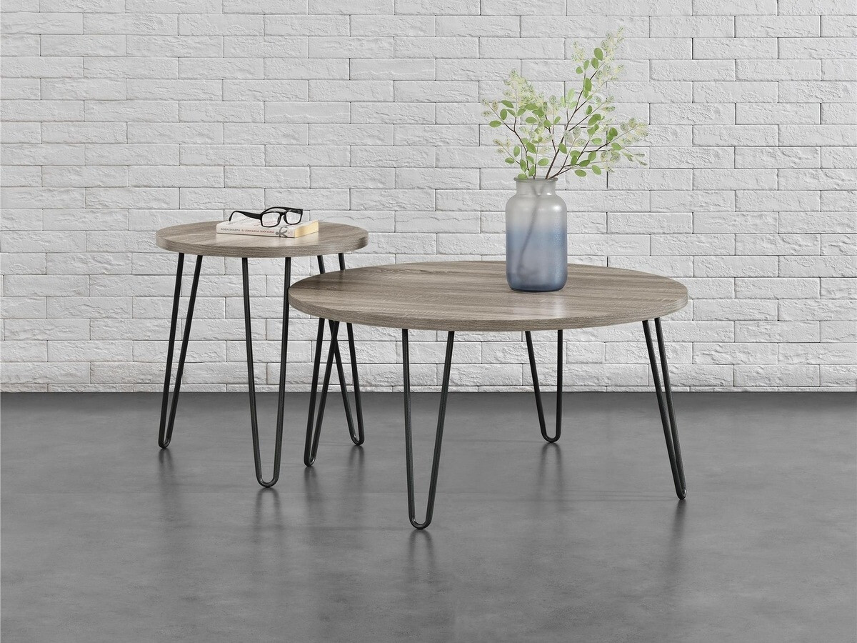 Šoninis staliukas Nutive 105 (Šviesus ąžuolas)