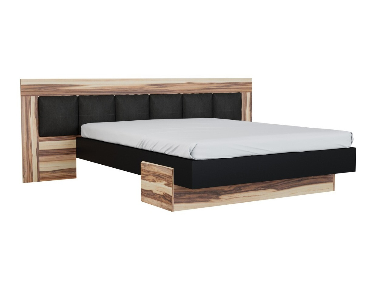 Miegamojo komplektas Omaha C107 (Juoda + Baltimore Riešutas)